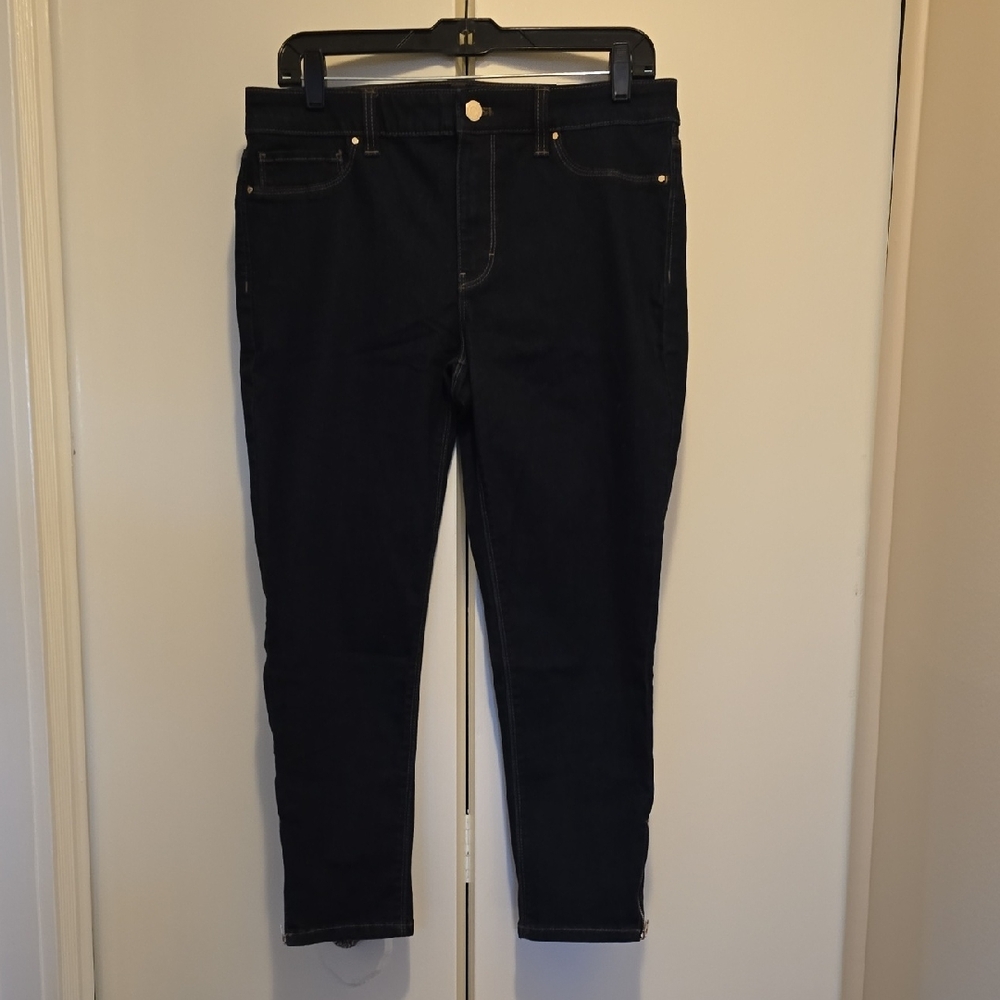 WHBM Dark Wash Crop Jegging Jeans